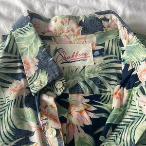 Chubbies - Floral half button down- summer/spring shirt